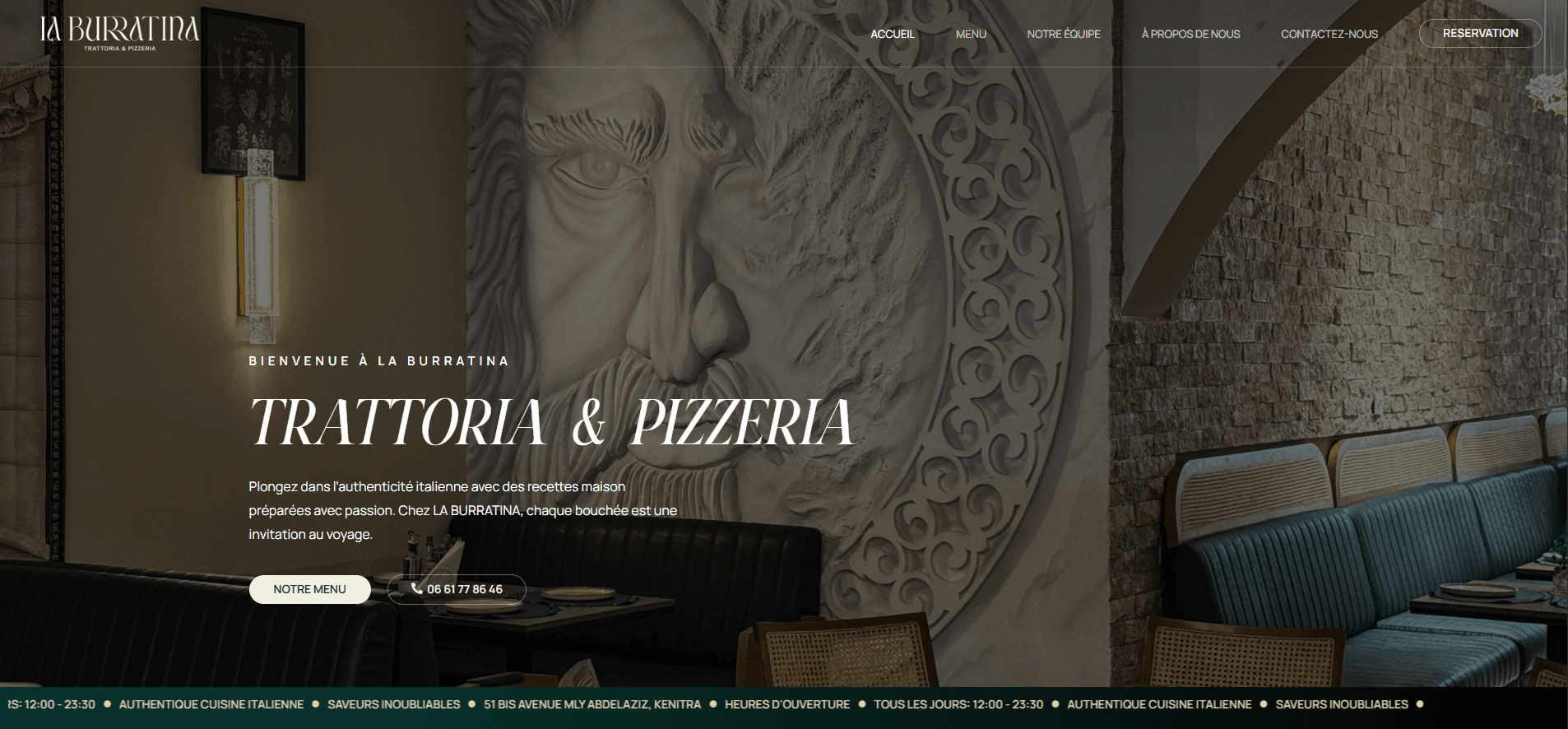 LA BURRATINA – TRATTORIA & PIZZERIA - Projet création site web