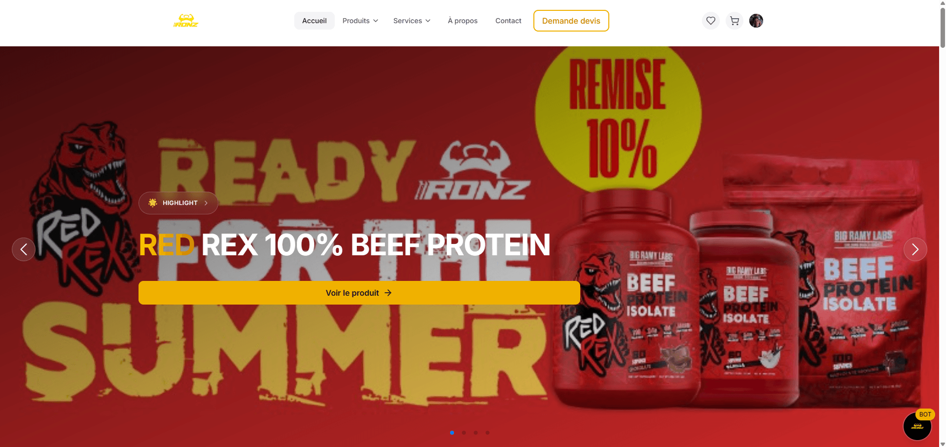 Ironz Équipements - Projet création site web