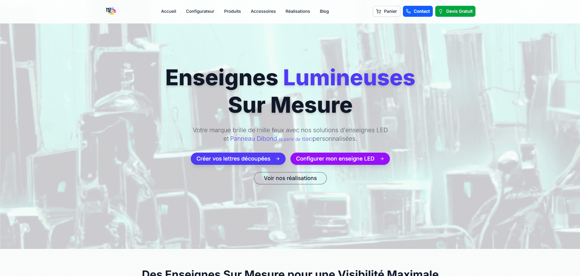 Lettre3DShop / MJ PUB - Projet création site web