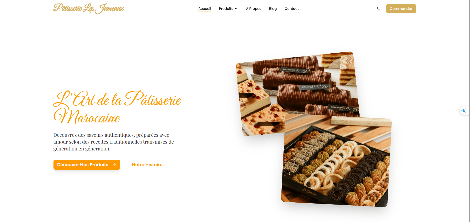 Pâtisserie Les Jumeaux Casablanca - Projet création site web
